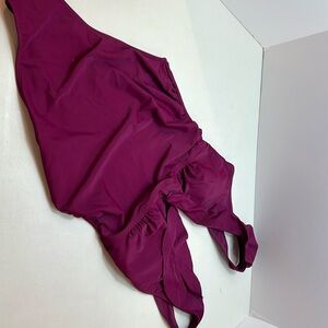 Maroon Ruffle One Piece